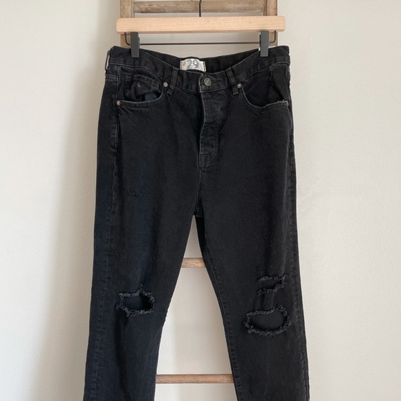 Free people black high waisted denim - Picture 3 of 4